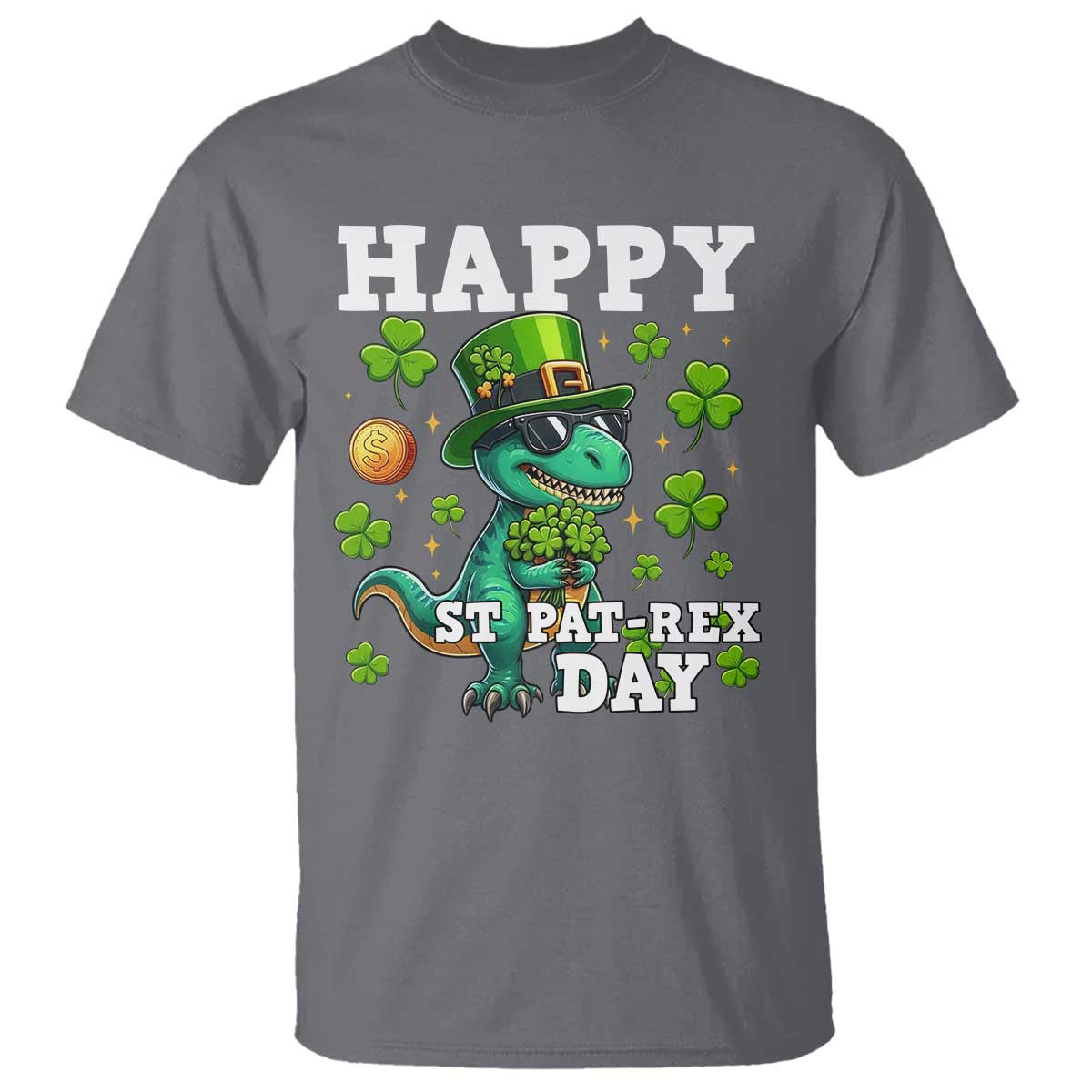 Happy St Pat Rex Day T Shirt St Patricks Day Dino Lover