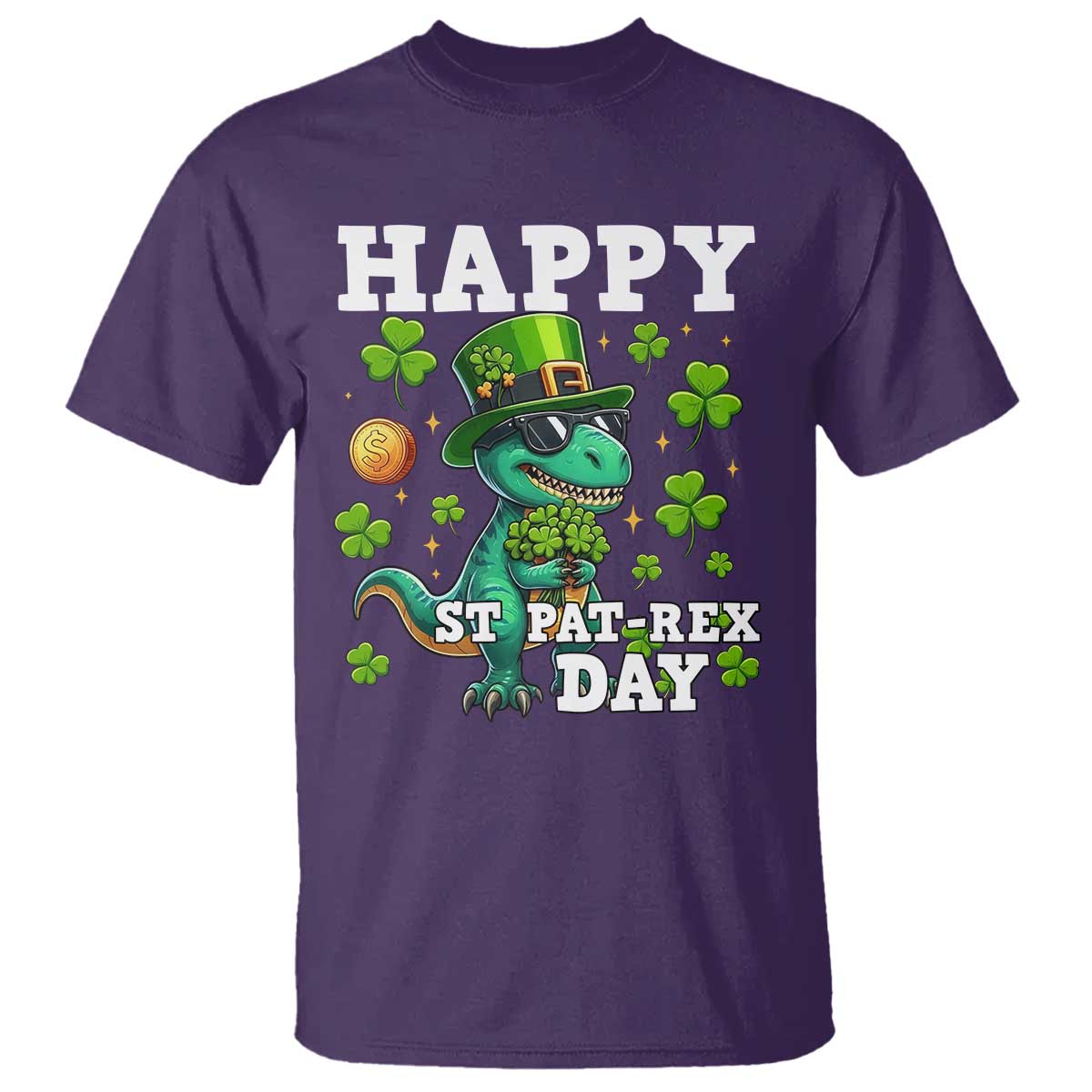 Happy St Pat Rex Day T Shirt St Patricks Day Dino Lover