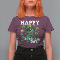 Happy St Pat Rex Day T Shirt For Women St Patricks Day Dino Lover