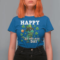 Happy St Pat Rex Day T Shirt For Women St Patricks Day Dino Lover