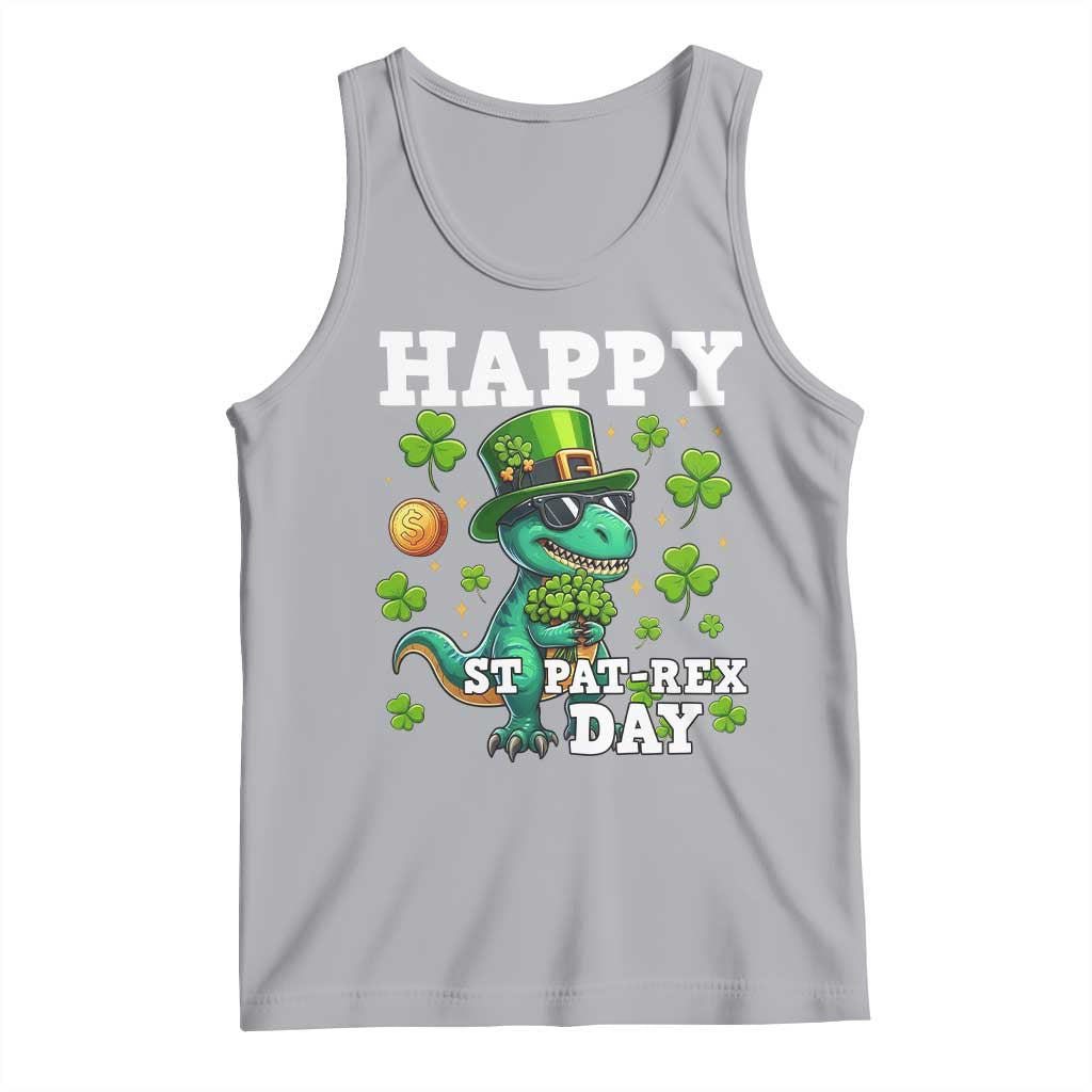 Happy St Pat Rex Day Tank Top St Patricks Day Dino Lover