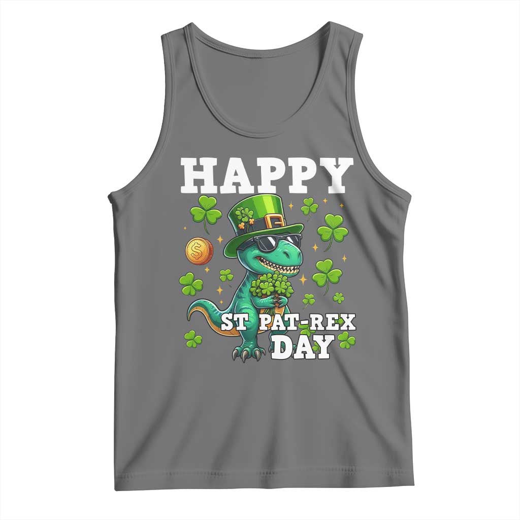 Happy St Pat Rex Day Tank Top St Patricks Day Dino Lover