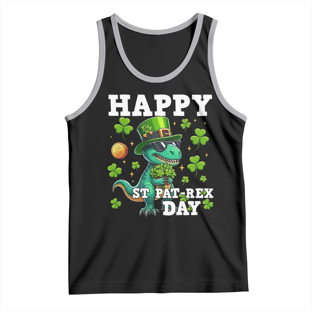 Happy St Pat Rex Day Tank Top St Patricks Day Dino Lover