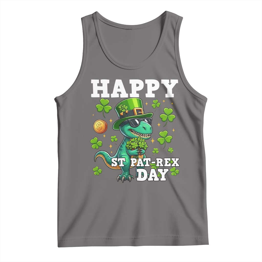 Happy St Pat Rex Day Tank Top St Patricks Day Dino Lover