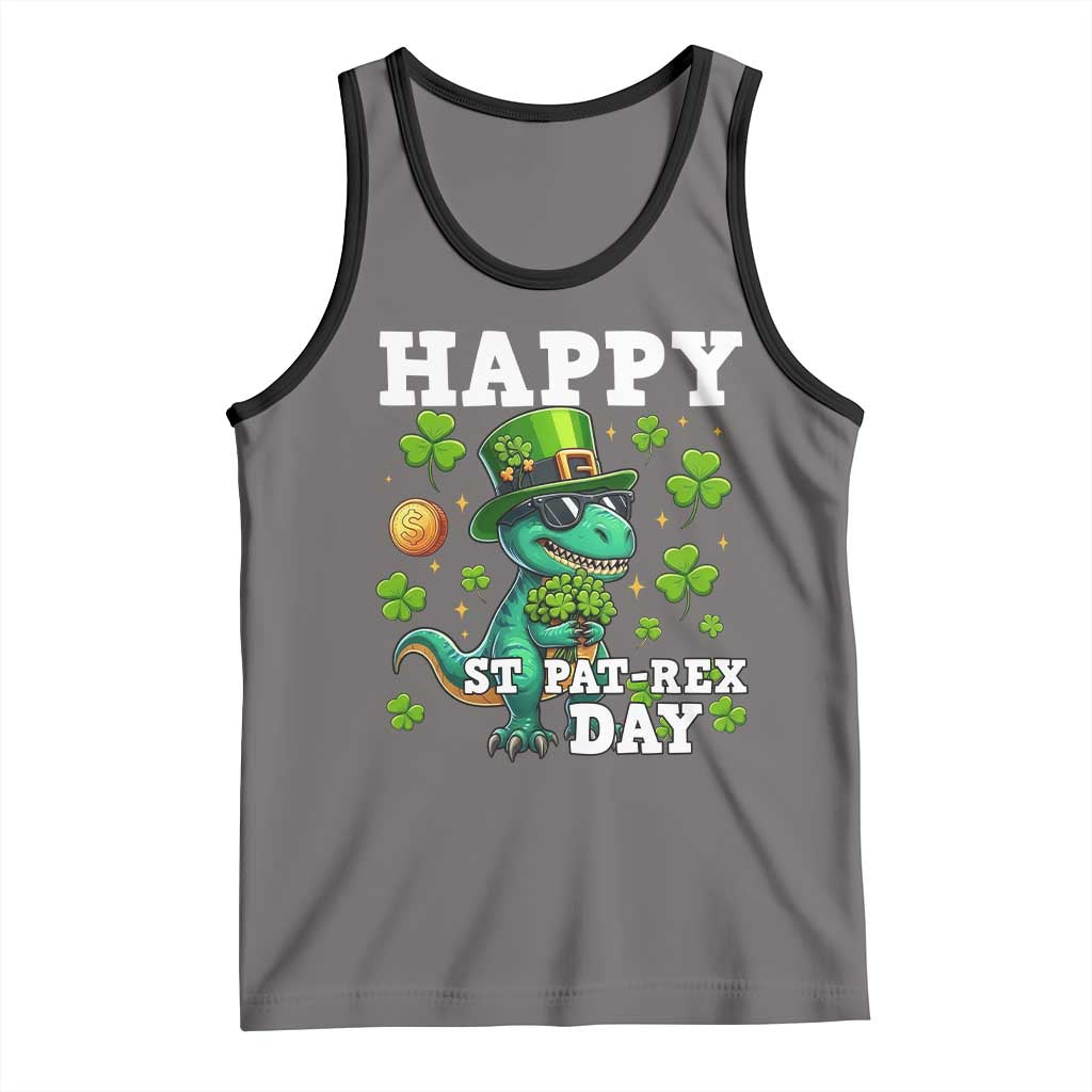 Happy St Pat Rex Day Tank Top St Patricks Day Dino Lover