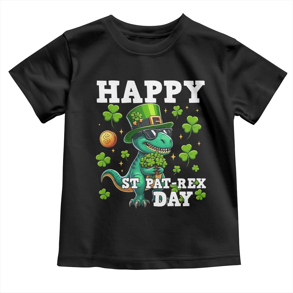 Happy St Pat Rex Day Toddler T Shirt St Patricks Day Dino Lover