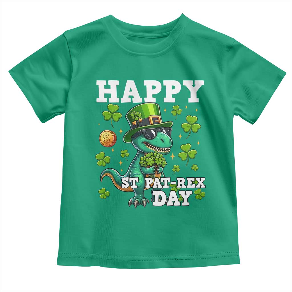 Happy St Pat Rex Day Toddler T Shirt St Patricks Day Dino Lover