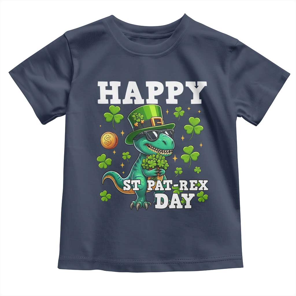 Happy St Pat Rex Day Toddler T Shirt St Patricks Day Dino Lover