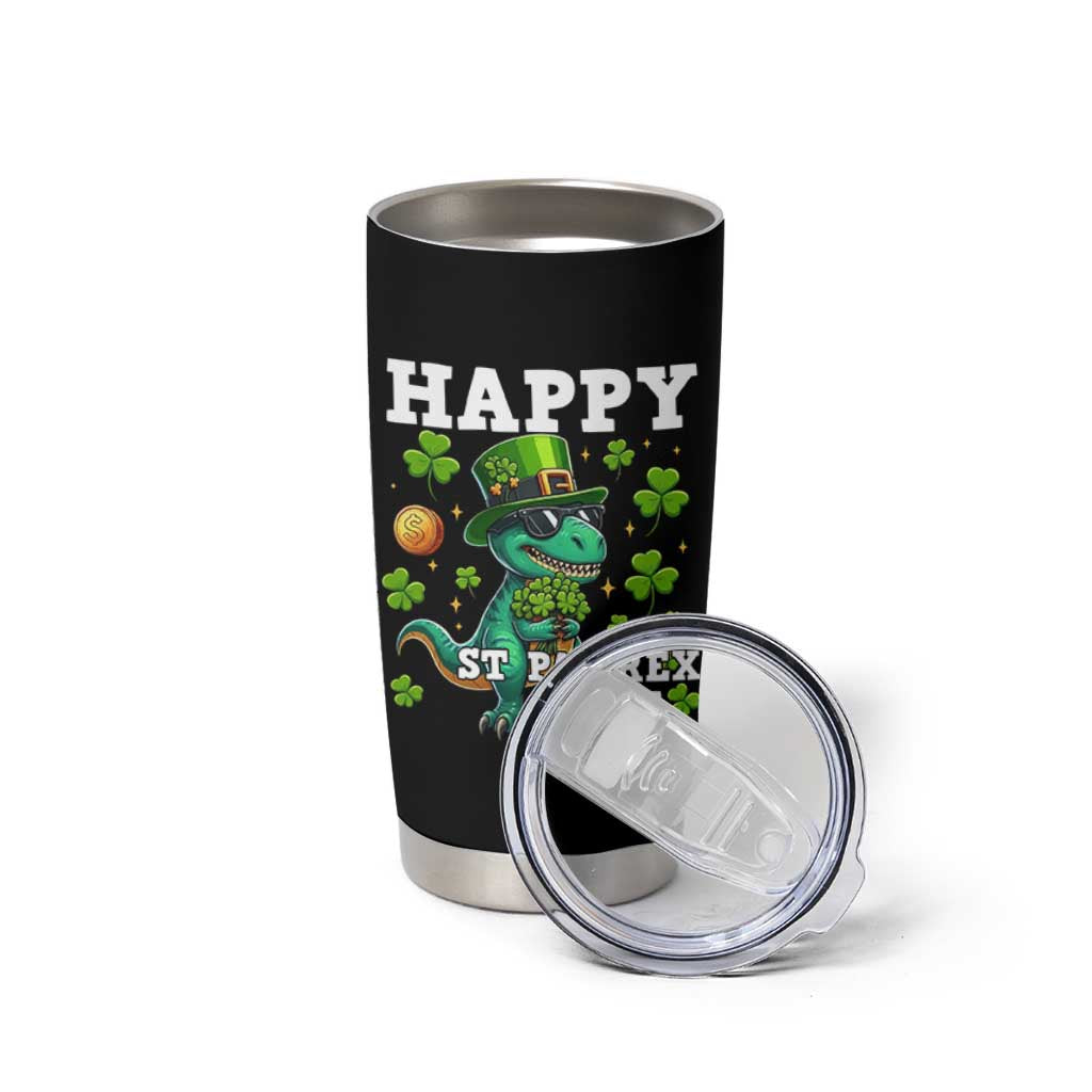 Happy St Pat Rex Day Tumbler Cup St Patricks Day Dino Lover