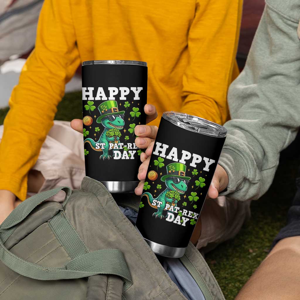 Happy St Pat Rex Day Tumbler Cup St Patricks Day Dino Lover