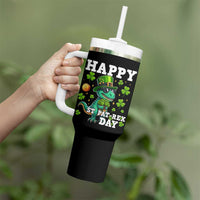 Happy St Pat Rex Day Tumbler With Handle St Patricks Day Dino Lover