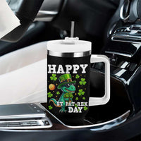 Happy St Pat Rex Day Tumbler With Handle St Patricks Day Dino Lover