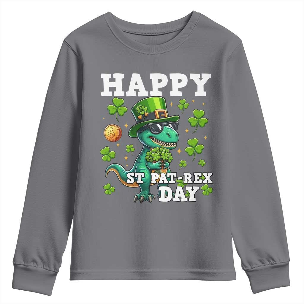 Happy St Pat Rex Day Youth Sweatshirt St Patricks Day Dino Lover