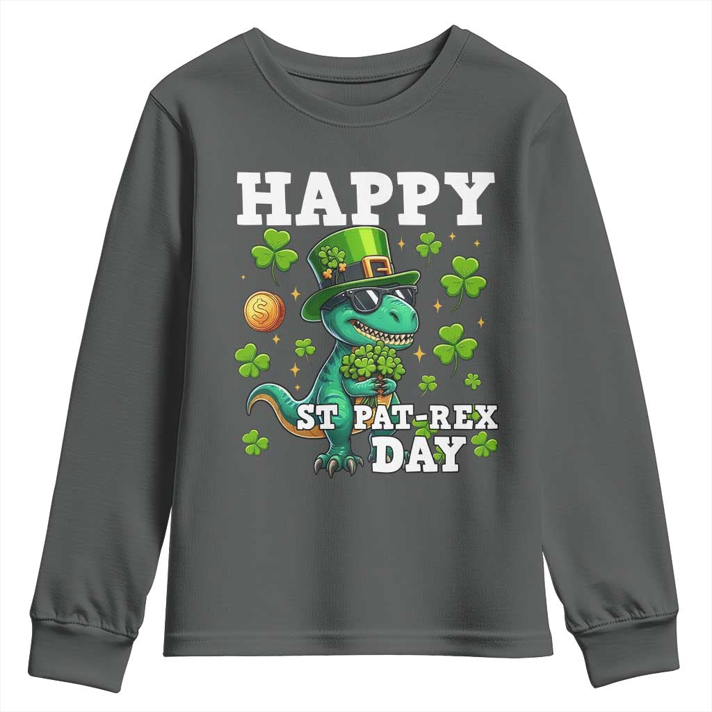 Happy St Pat Rex Day Youth Sweatshirt St Patricks Day Dino Lover