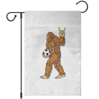 Funny Bigfoot Soccer Player Garden Flag Folklore Cryptid Gift