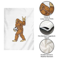 Funny Bigfoot Soccer Player Garden Flag Folklore Cryptid Gift