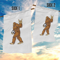 Funny Bigfoot Soccer Player Garden Flag Folklore Cryptid Gift