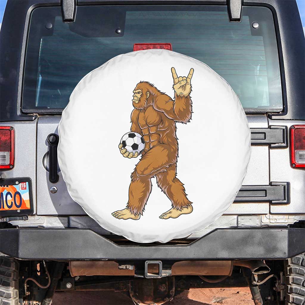 Funny Bigfoot Soccer Player Spare Tire Cover Folklore Cryptid Gift