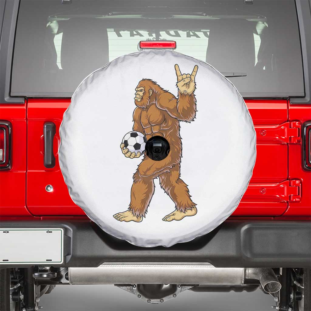Funny Bigfoot Soccer Player Spare Tire Cover Folklore Cryptid Gift