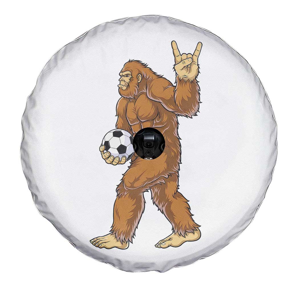Funny Bigfoot Soccer Player Spare Tire Cover Folklore Cryptid Gift