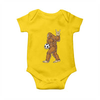 Funny Bigfoot Soccer Player Baby Onesie Folklore Cryptid Gift