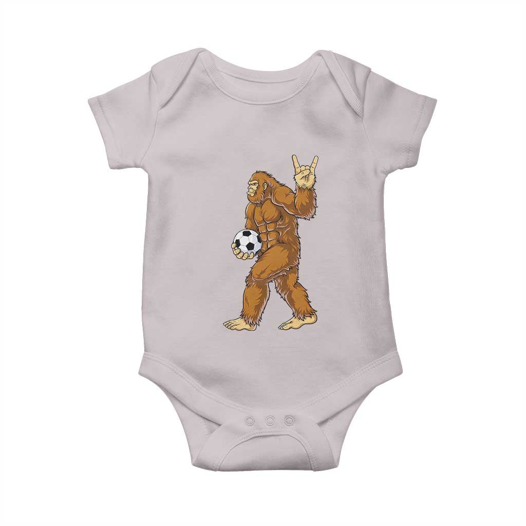 Funny Bigfoot Soccer Player Baby Onesie Folklore Cryptid Gift