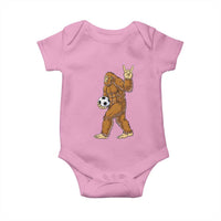Funny Bigfoot Soccer Player Baby Onesie Folklore Cryptid Gift