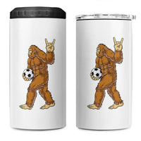 Funny Bigfoot Soccer Player 4 in 1 Can Cooler Tumbler Folklore Cryptid Gift