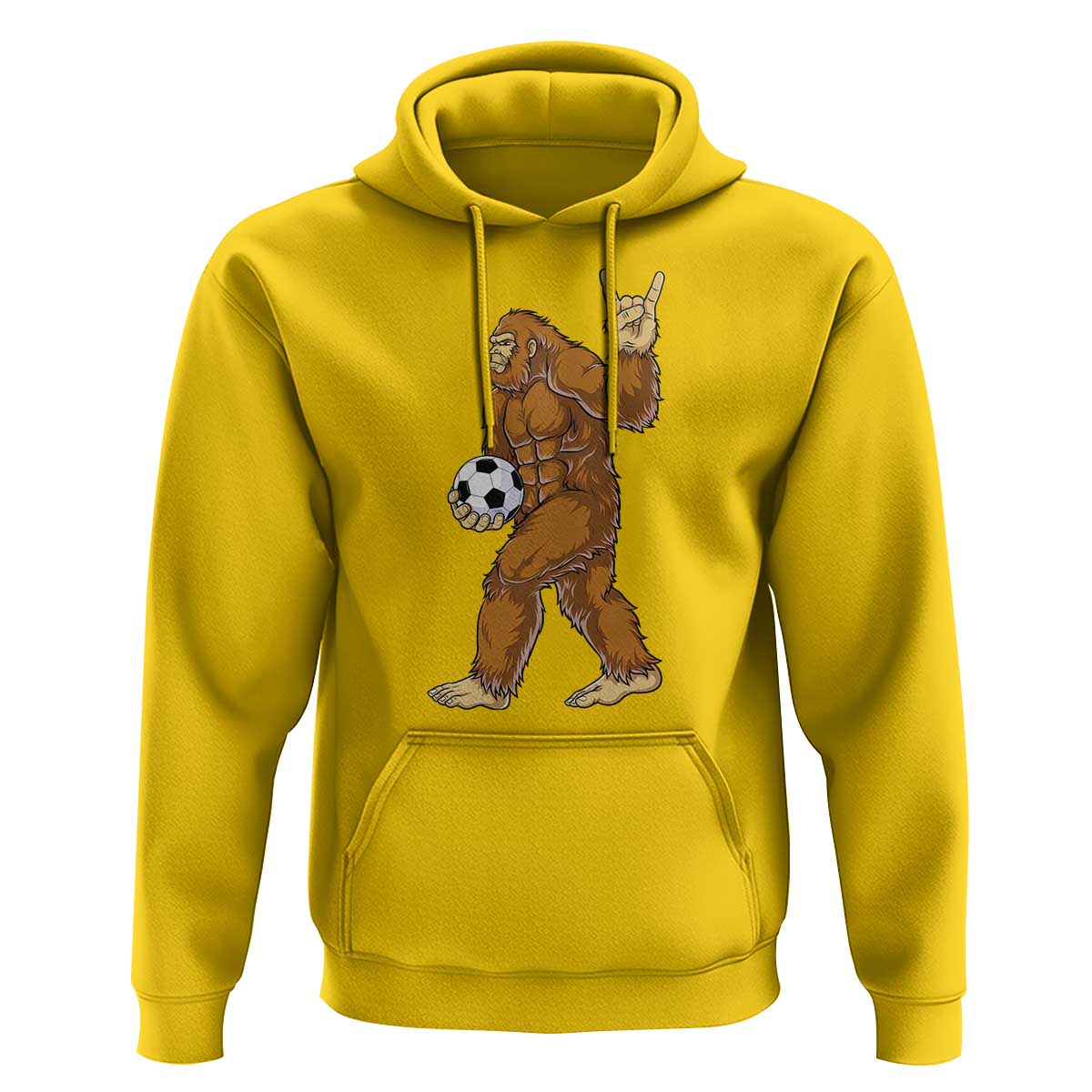 Funny Bigfoot Soccer Player Hoodie Folklore Cryptid Gift