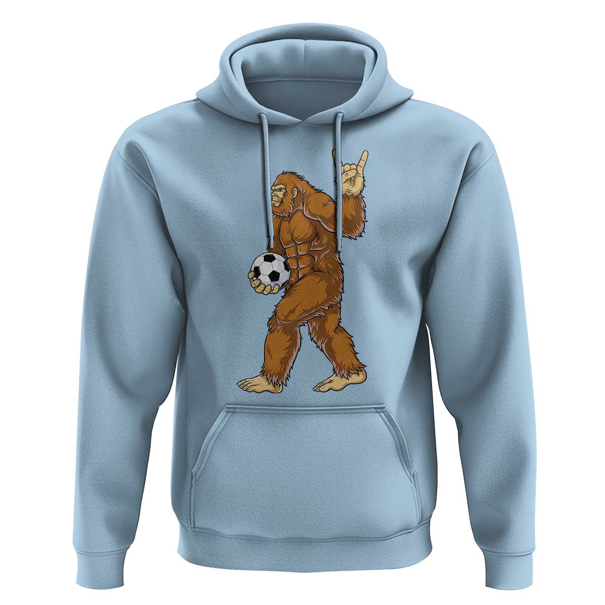 Funny Bigfoot Soccer Player Hoodie Folklore Cryptid Gift