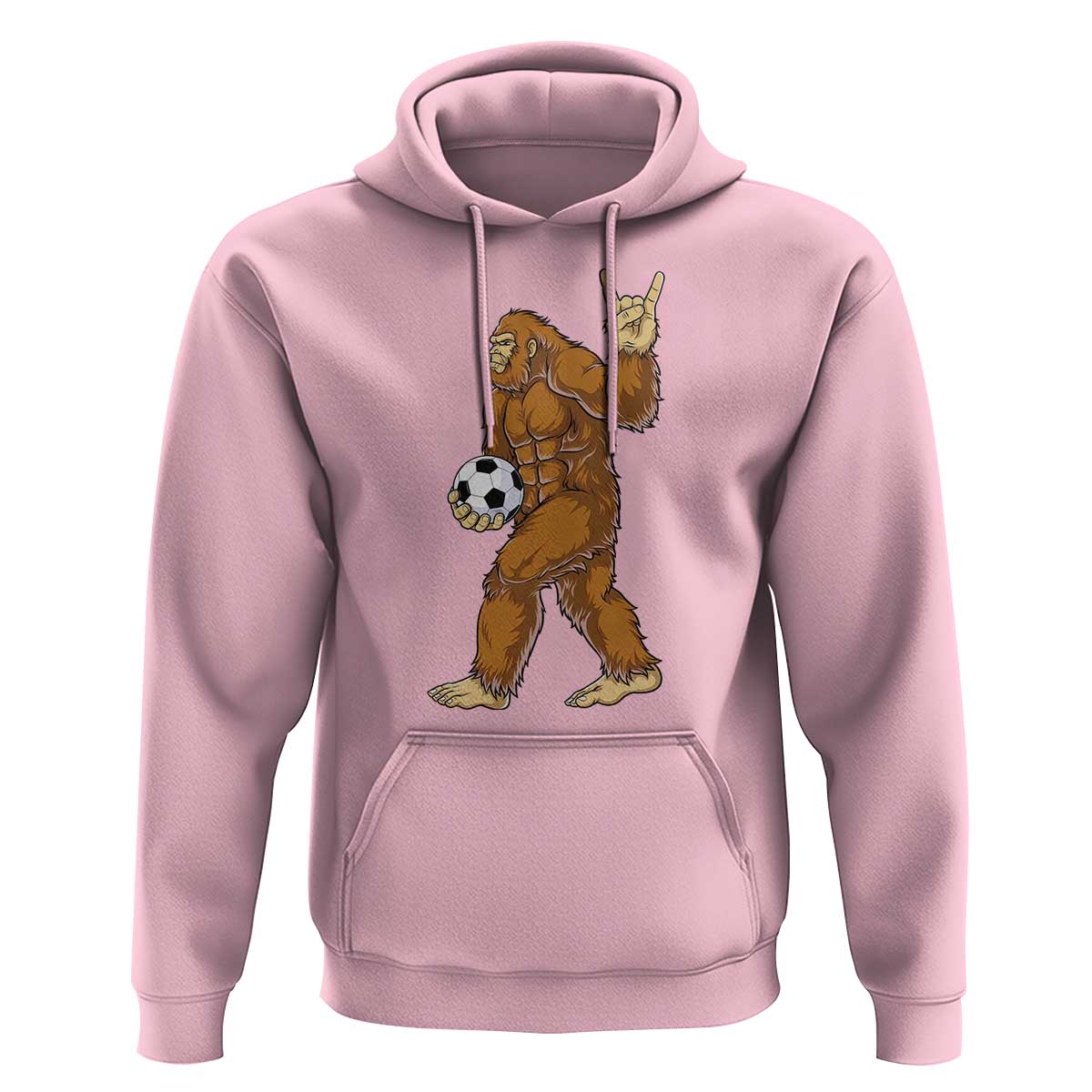 Funny Bigfoot Soccer Player Hoodie Folklore Cryptid Gift