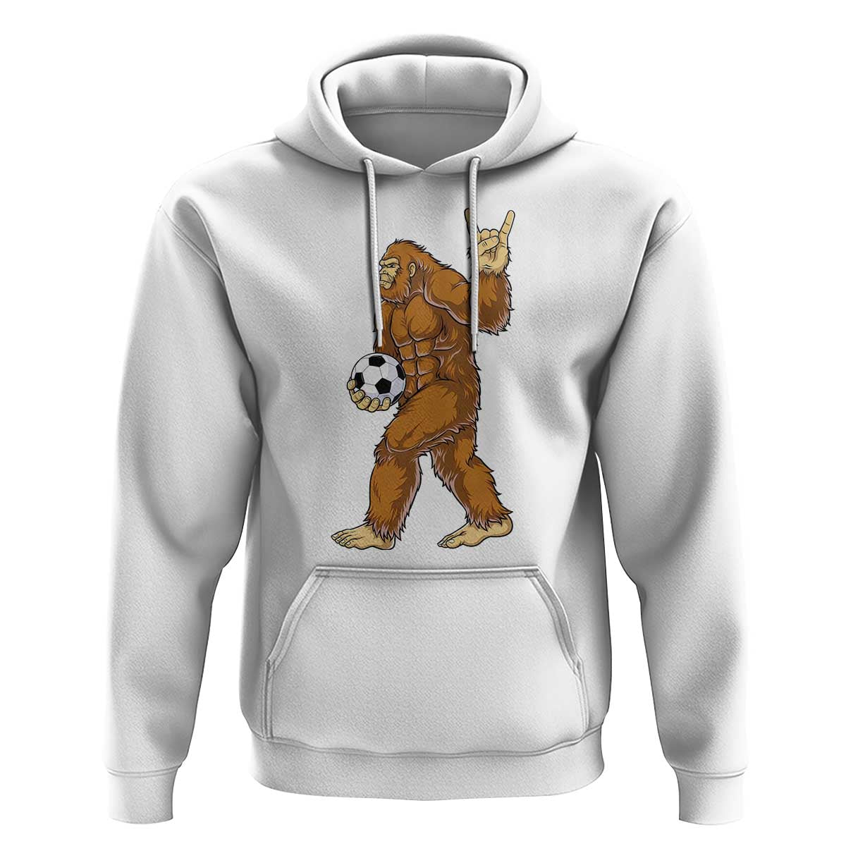 Funny Bigfoot Soccer Player Hoodie Folklore Cryptid Gift