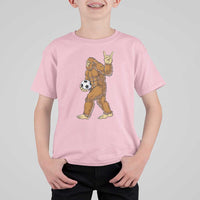 Funny Bigfoot Soccer Player T Shirt For Kid Folklore Cryptid Gift