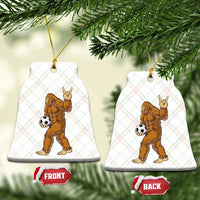 Funny Bigfoot Soccer Player Ceramic Ornament Folklore Cryptid Gift