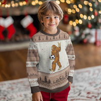 Funny Bigfoot Soccer Player Ugly Christmas Sweater Folklore Cryptid Gift