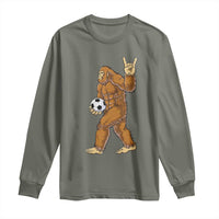Funny Bigfoot Soccer Player Long Sleeve Shirt Folklore Cryptid Gift