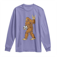 Funny Bigfoot Soccer Player Long Sleeve Shirt Folklore Cryptid Gift