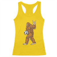 Funny Bigfoot Soccer Player Racerback Tank Top Folklore Cryptid Gift