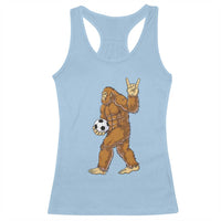 Funny Bigfoot Soccer Player Racerback Tank Top Folklore Cryptid Gift