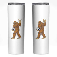 Funny Bigfoot Soccer Player Skinny Tumbler Folklore Cryptid Gift