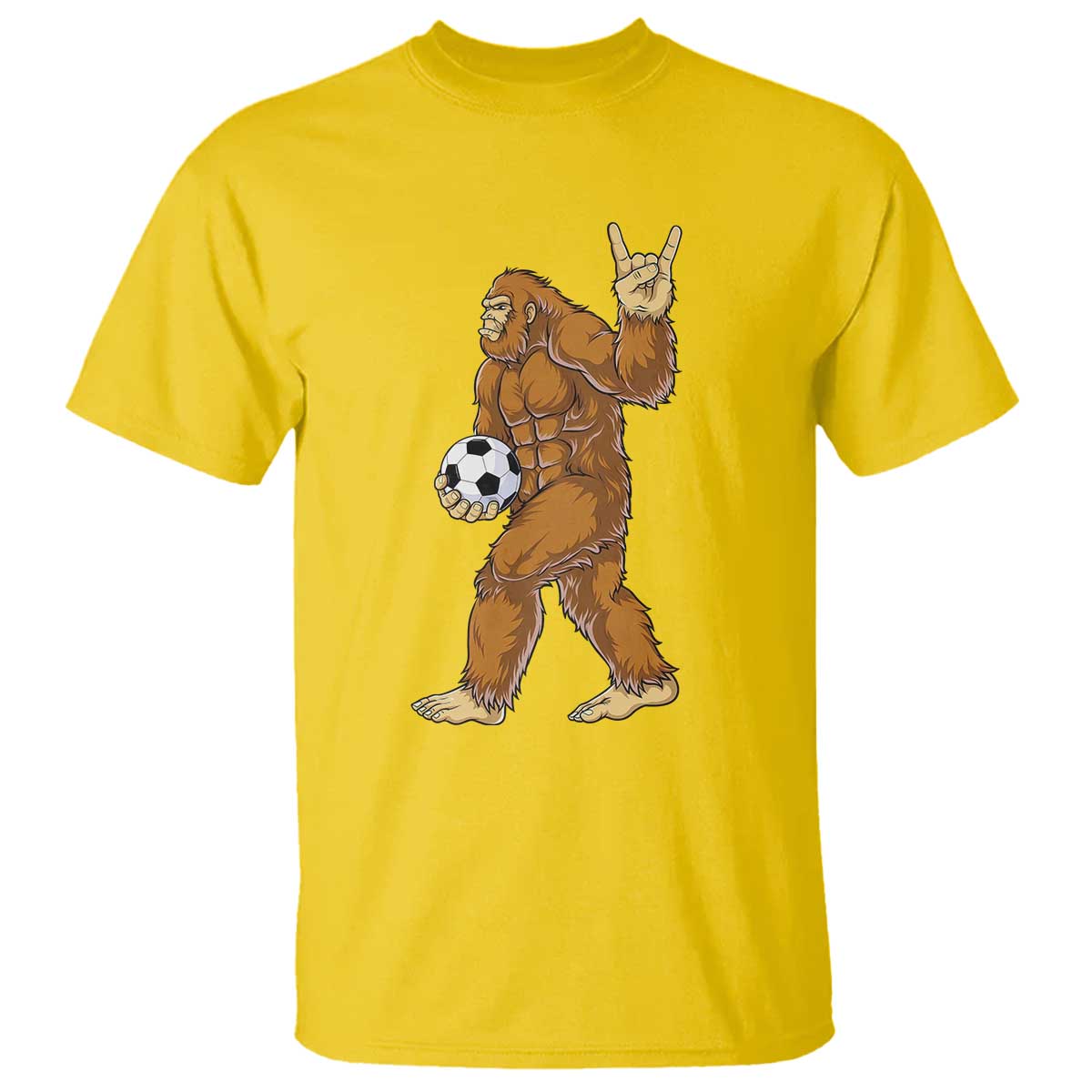 Funny Bigfoot Soccer Player T Shirt Folklore Cryptid Gift