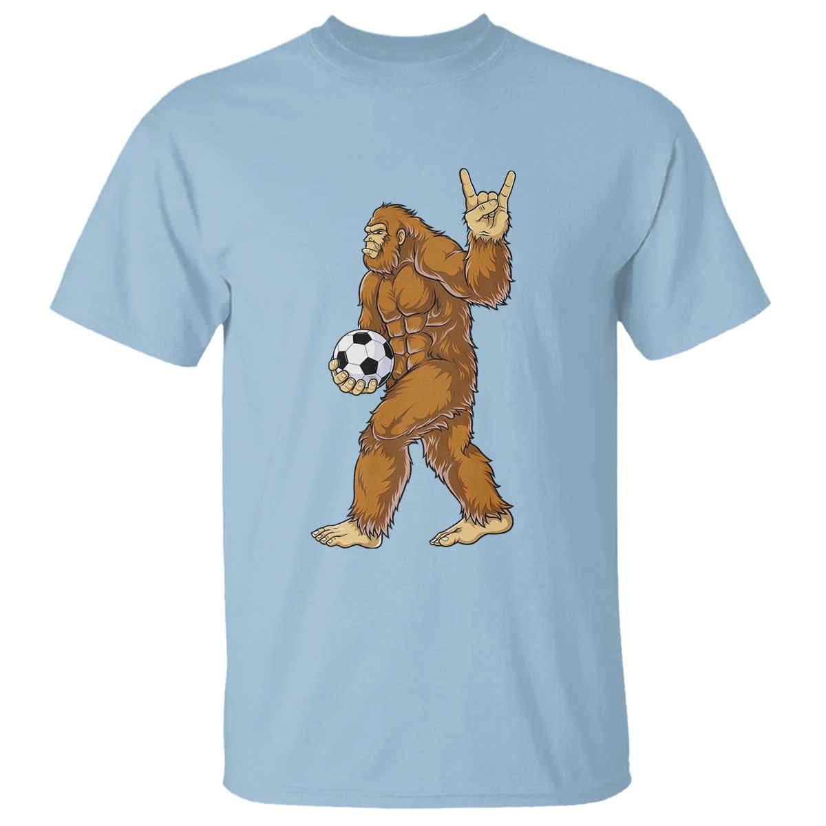 Funny Bigfoot Soccer Player T Shirt Folklore Cryptid Gift