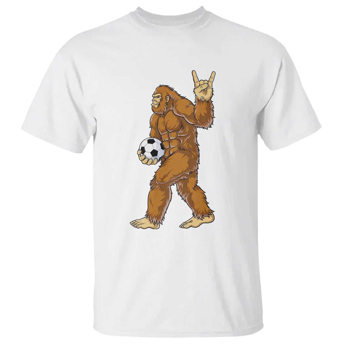 Funny Bigfoot Soccer Player T Shirt Folklore Cryptid Gift