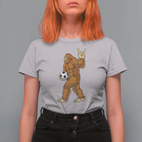 Funny Bigfoot Soccer Player T Shirt For Women Folklore Cryptid Gift