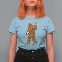 Funny Bigfoot Soccer Player T Shirt For Women Folklore Cryptid Gift
