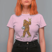Funny Bigfoot Soccer Player T Shirt For Women Folklore Cryptid Gift