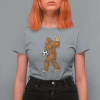 Funny Bigfoot Soccer Player T Shirt For Women Folklore Cryptid Gift