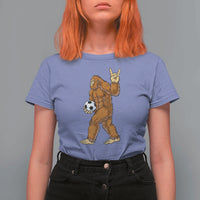 Funny Bigfoot Soccer Player T Shirt For Women Folklore Cryptid Gift