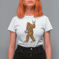 Funny Bigfoot Soccer Player T Shirt For Women Folklore Cryptid Gift
