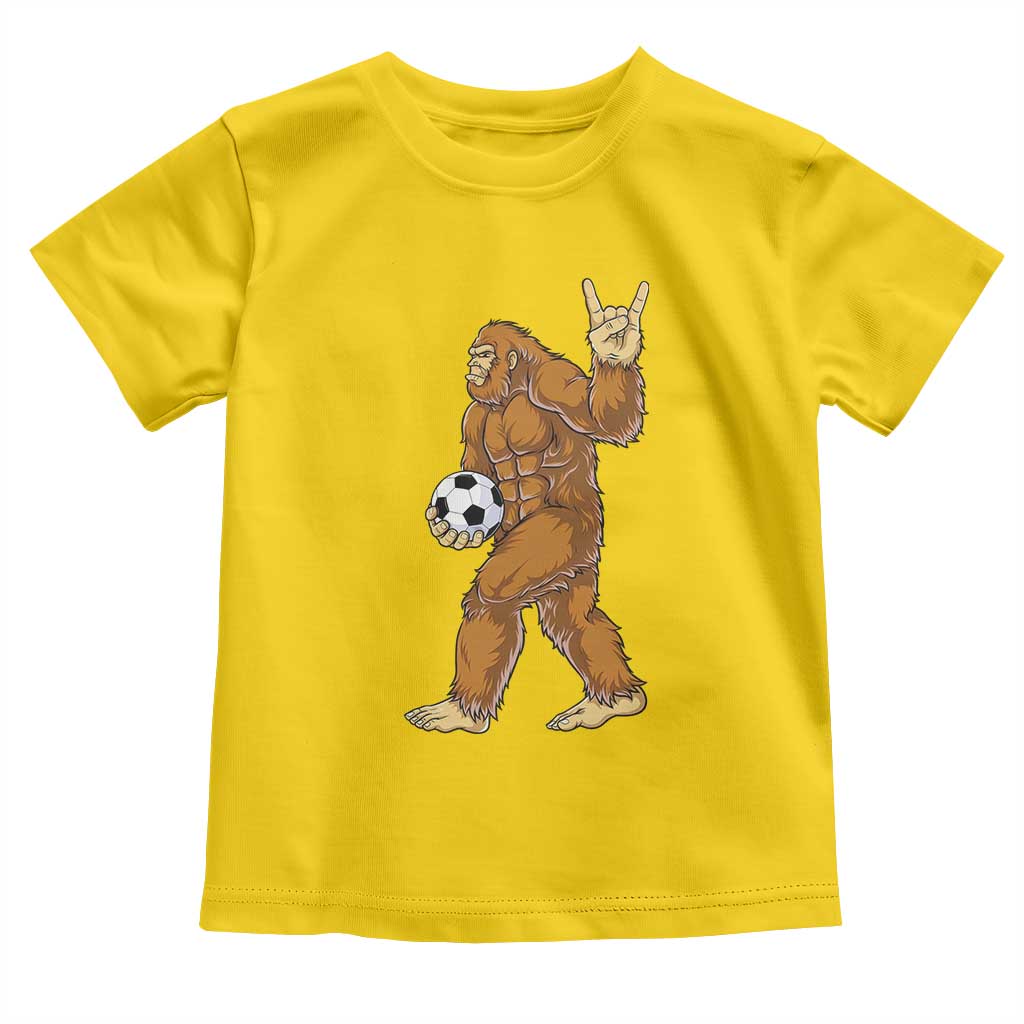 Funny Bigfoot Soccer Player Toddler T Shirt Folklore Cryptid Gift